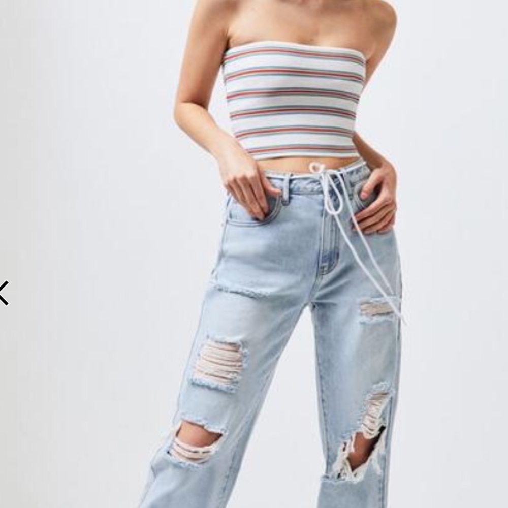 NWT LA Hearts Ribbed Sweater Tube Top - Picture 2 of 7